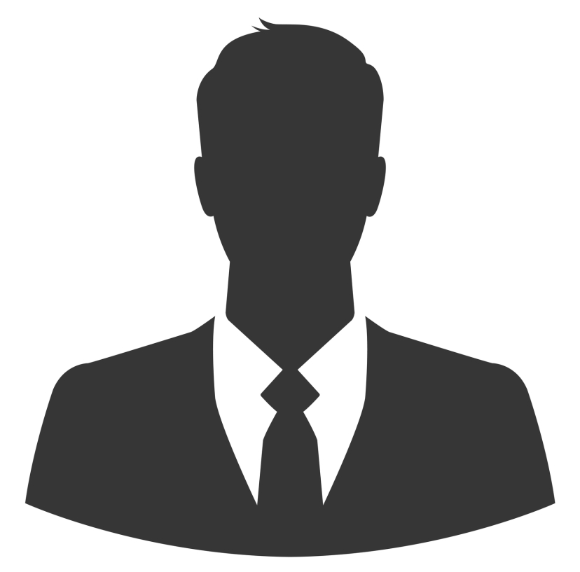 Businessman silhouette as avatar or default profile picture